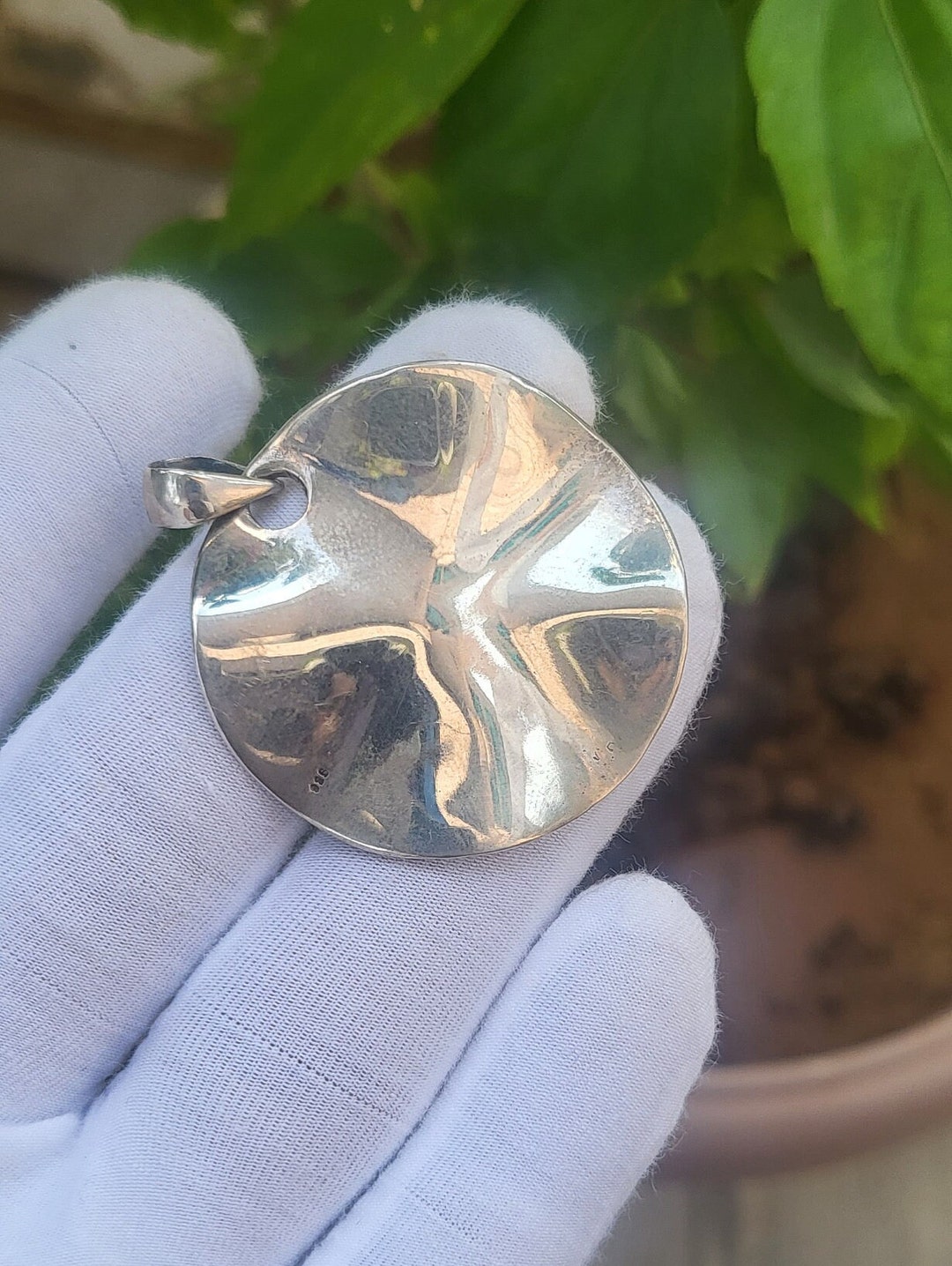 Sterling Silver Long Pendant Silver Necklace Pendant Etsy