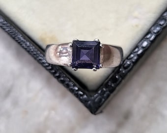 Top Quality Ring Genuine Amethyst Ring 925 Sterling Silver Ring Amethyst Simple Ring Amethyst Jewelry February Birthstone Ring Gifts for her