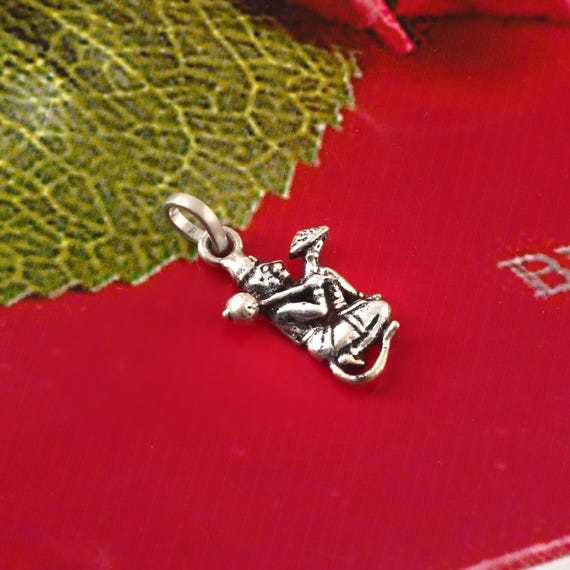 Hanuman Pendant, 925 Sterling Silver, Dronagiri Mountain, Rama