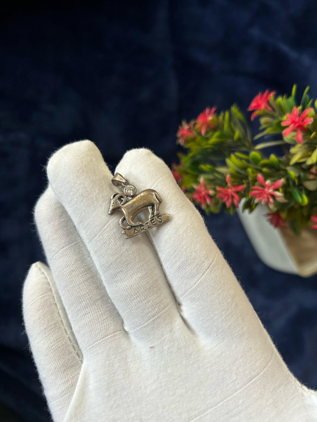 Aries Zodiac Pendant in 925 Sterling Silver - Spiritual Personalized ...