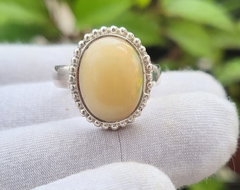Fire Opal Ring, 925 Sterling Silver Ring, Handmade Ring, Pink Opal Ring, Unique Designer Ring, Gifts For Her, Birthstone Ring, Dainty Ring