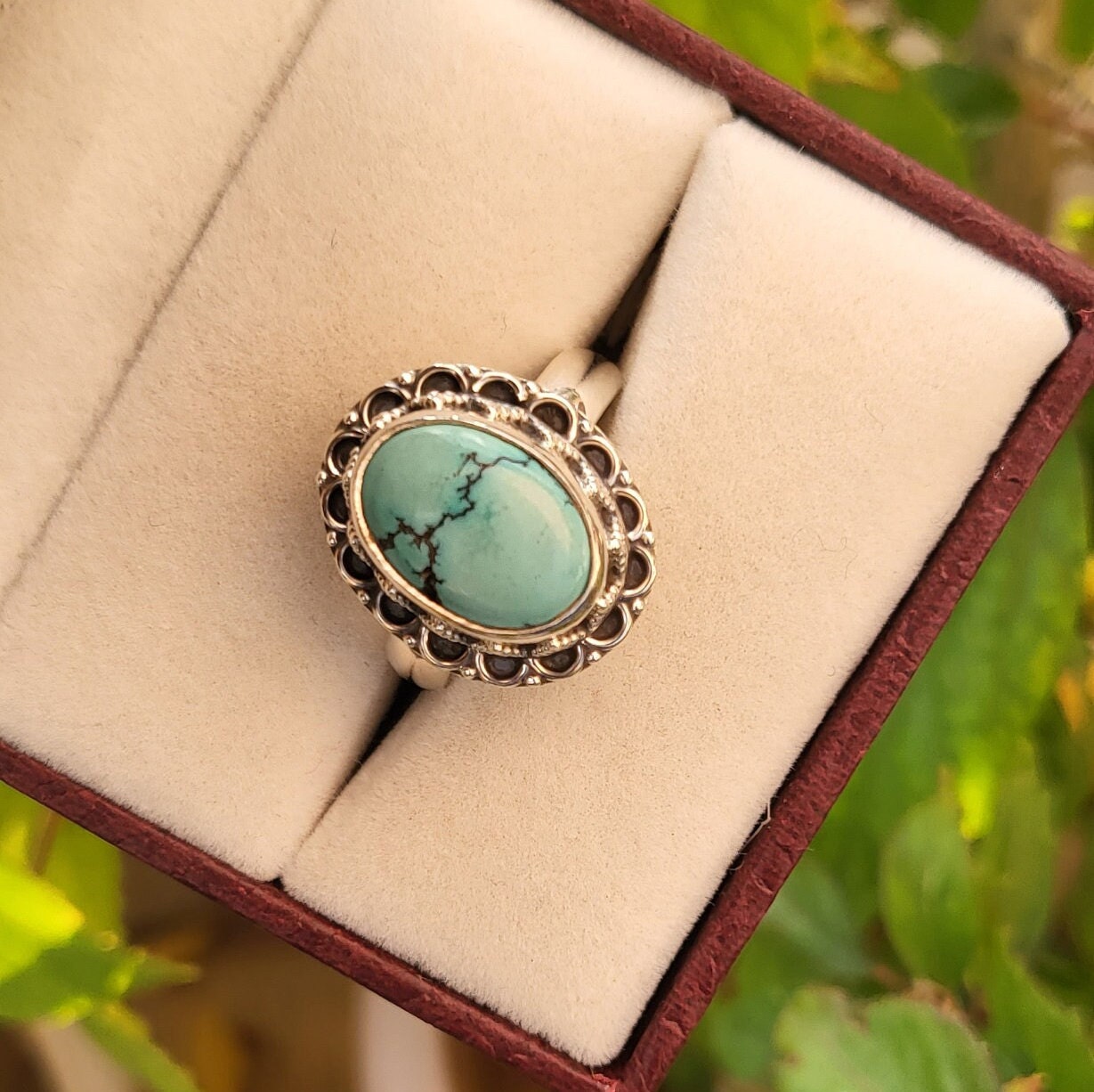 Arizona Turquoise Ring 925 Sterling Silver Oval Gemstone Arizona Turquoise Ring 925 Sterling Silver Oval Gemstone