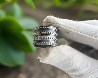 Traditional Handcrafted  Boho Ring Statement Ring In 925 Sterling Silver Antique Ring Vintage Ring Women Ring Oxidized Genuine Ring