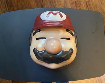 Hand-Painted Mario Mask from The Legend of Zelda: Majora’s Mask – Detailed 3D Modeled Costume Prop