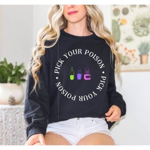 Pick Your Poison png, spooky png, fall png, halloween SVG, holiday png, trendy png, digital download, cute png, boho png