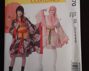 Mccall's Costumes Sewing Pattern Kimono Dress Geisha Japanese sz 12-20 D5 M7270