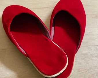Velvet house slippers