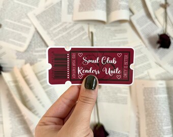 Smut Romance Book Club Ticket Sticker