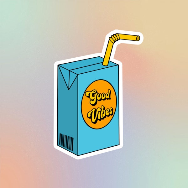 Good Vibes Juice Box Sticker | Aesthetic