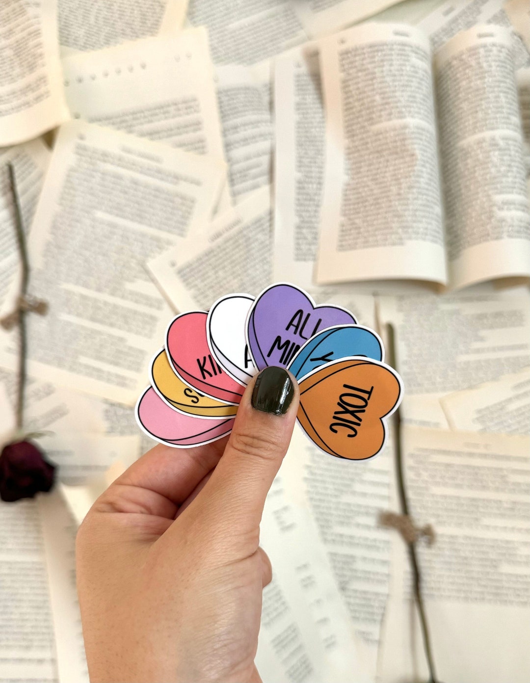 Valentines Day Conversation Heart Sticker Etsy