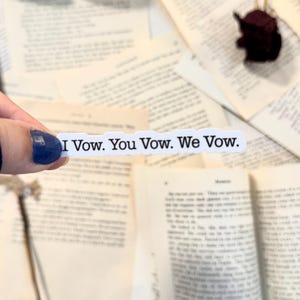 I Vow You Vow We Vow Sticker | The Ritual Sticker | Lords Series | Dark Romance Stickers
