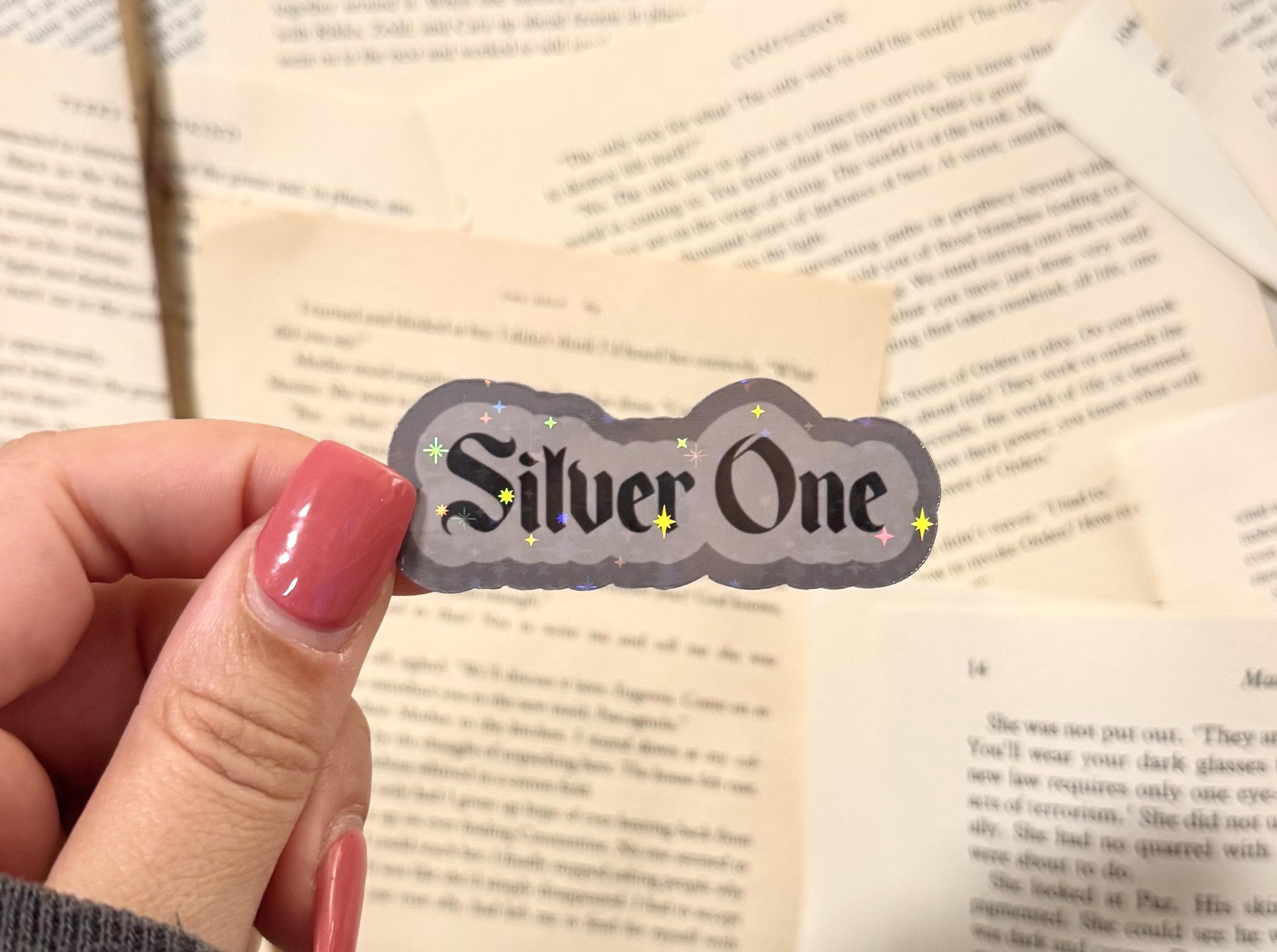 Silver One Sticker | Fourth Wing | Iron Flame | Onyx Storm | Fantasy | Dragon Sticker