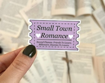 Small Town Romance Book Club Ticket Sticker