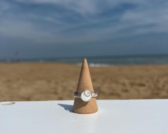 Anello con conchiglia Shiva Wave