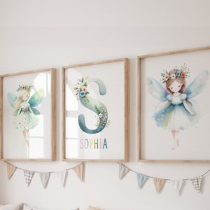 Fairy Name Sign | Fairy Girl Bedroom Print | Fairy Art Nursery | Fairy Gifts for Little Girl | Fairy Art Print | Fairy Wall Decor