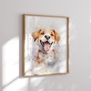 Whimsical Dog Poster - Instant Download Nursery Art
