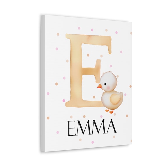 Custom Duck Sign Frame Name Nursery Room Decor for Toddler Room Name Personalization Gifts Personalized Baby Gifts with Name Posters