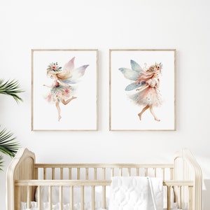 Fee Kunstdruck | Fee Zimmer Dekor | Märchen Dekor | Feen-Druck Mädchenzimmer | Fee Kinderzimmer Dekor | Baby-Dusche-Geschenk | Mädchenzimmer Wandkunst