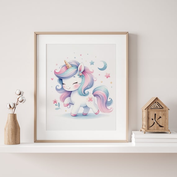 Unicorn Nursery Art - Printable Download - Cute Gifts for Babies and Children Rooms