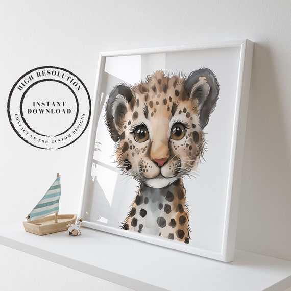 Leopard Print Download - Kids Room Safari Theme - Gifts for Birthday, Baby Shower, Babies, Toddlers, Kids