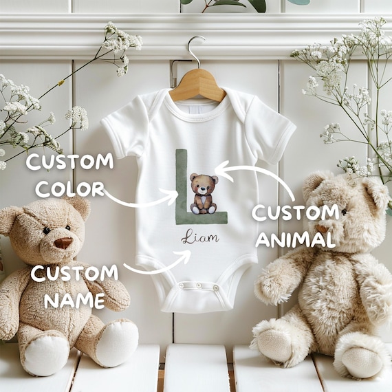 Personalized Baby Bodysuit, Custom Baby Shower Gift, Custom Birth Announcement, Baby Clothing, Custom Bodysuit, Custom Baby Shirt