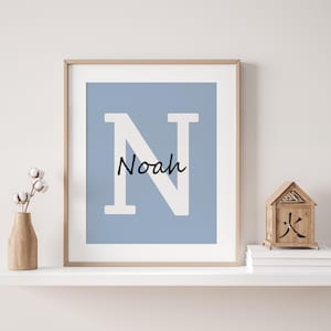 Custom Initial Print| Printable Name Sign| Personalized name print| Personalized Initial name print| Nursery, Kids Wall Art| Name Monogram
