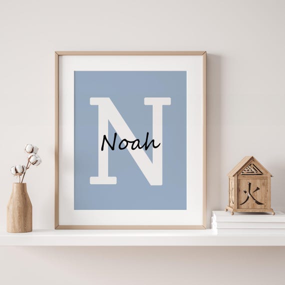 Custom Initial Print| Printable Name Sign| Personalized name print| Personalized Initial name print| Nursery, Kids Wall Art| Name Monogram