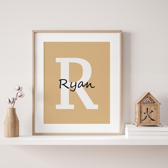 Personalised Initial Print, Initial Name Print, Letter Print Wall Art, Nursery Decor Print, Digital Nursery Wall Art Print