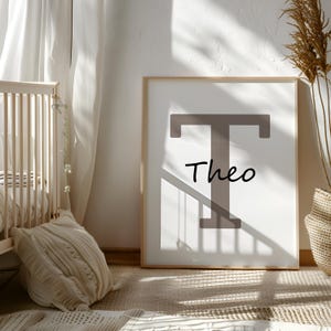 Arte colorido con letras impresas, digital, 4x6/5x7/8x10/A6/A5/A4/A3/A2/A1, pósteres e impresiones de arte mural con iniciales del alfabeto personalizadas.