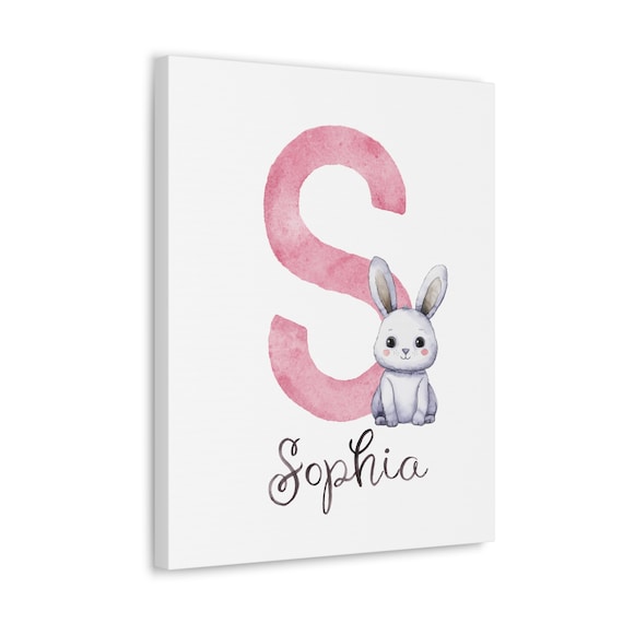 Bunny Canvas Wall Art | Framed Nursery Sign | Framed Kids Wall Art | Nursery Canvas | Custom Nursery Decor | Framed Animal Art