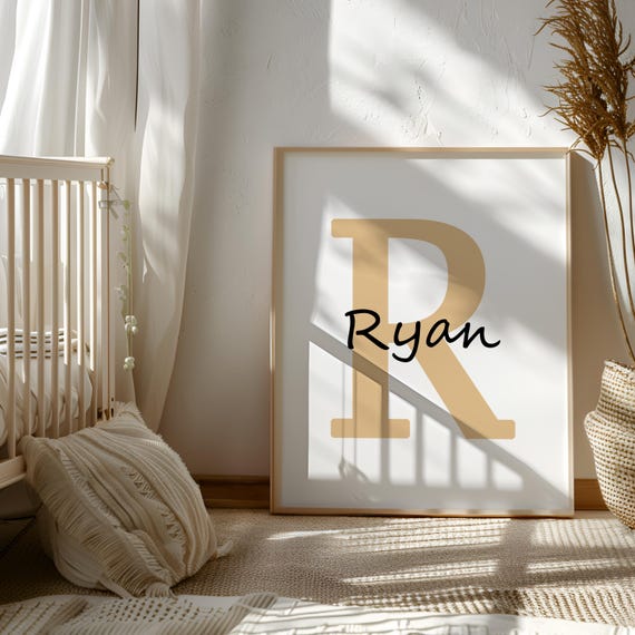 Personalised Initial Print | Initial Name Print | Letter Print Wall Art | Nursery Decor | Custom Initial Name