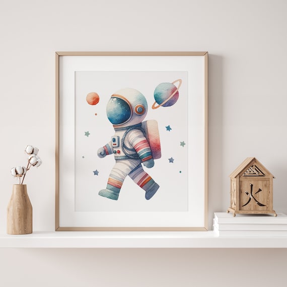 Astronaut Poster - Kids Room Decor for Children Curious About Space - Original Gift for Future Scientists