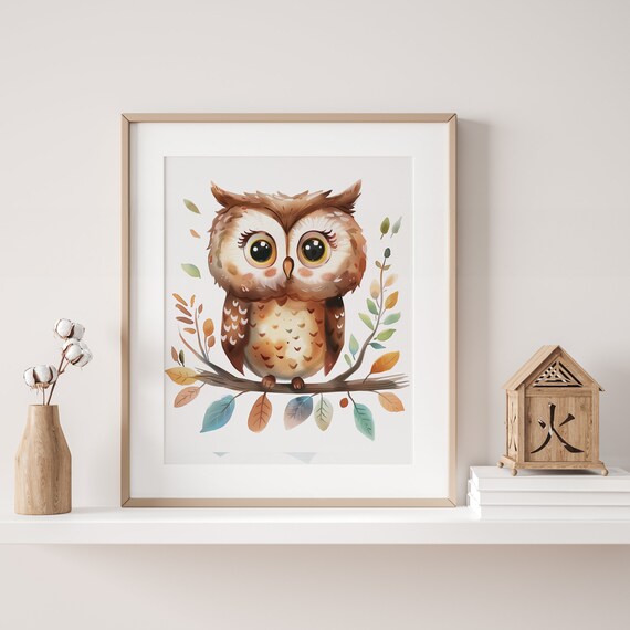 Owl Print | Physical Print | Owl Nursery Decor | Owl Gift for Kids |  Baby Shower Gift | Owl Wall Art | Owl Poster | 11x14 Art Print
