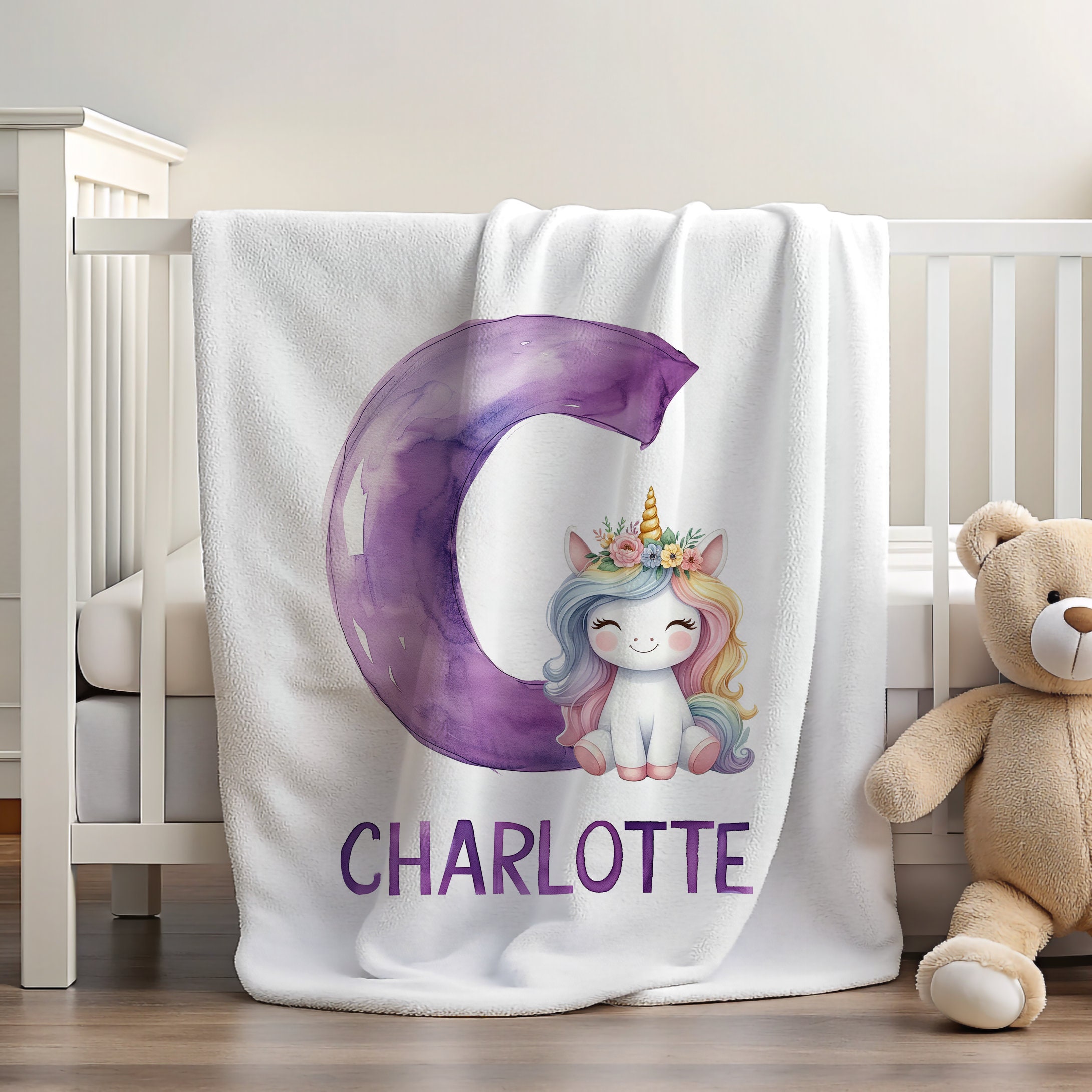 Unicorn Blanket Etsy
