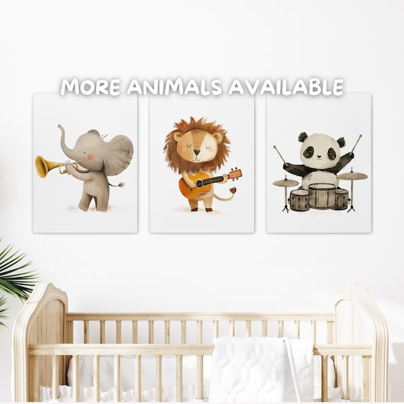 Three Music Canvas Wall Art Kid Music Gift Music Lovers Birthday Baby Music Gift Toddler Room Art Music Study Music Student Gift Music Baby