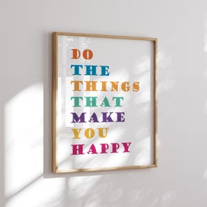 Impresión de cita de felicidad / Póster de citas motivacionales / Frase inspiradora de felicidad / Impresiones de arte mural / Impresión A4 / Impresión de 10x8 / A3 / Decoración del hogar