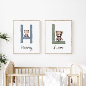 Letrero para habitación de hermanos / Decoración de pared para hermanos / Arte de pared con nombre de gemelos / Letrero con nombre de gemelos / Arte de pared infantil imprimible / Arte para habitación infantil / Arte de pared infantil