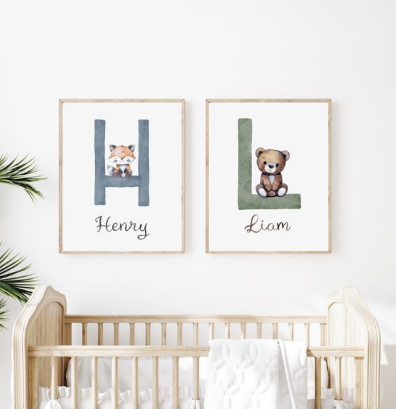 Brothers Room Sign | Brothers Wall Decor | Twin Name Wall Art | Twin Name Sign | Kids Wall Art Printable | Kids Room Art | Children Wall Art
