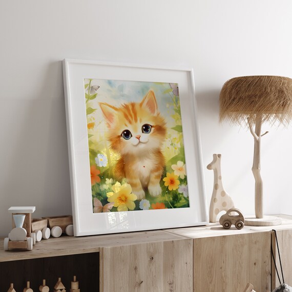 Kitten Printable - Cute Animals for Nursery Decoration - Instant Download