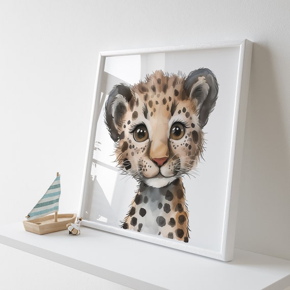 Leopard Art Print for Nursery room - High Quality Wall Art - For Newborns, babies, toddlers and Children