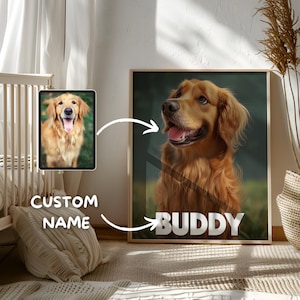 Personalized Cartoon Pet Portrait, Custom Cartoon Pet Portrait, Dog Cartoon Portrait Cat, Wall Art for Pet Lovers, Digital Downloads