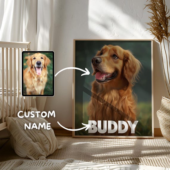 Personalized Cartoon Pet Portrait, Custom Cartoon Pet Portrait, Dog Cartoon Portrait Cat, Wall Art for Pet Lovers, Digital Downloads