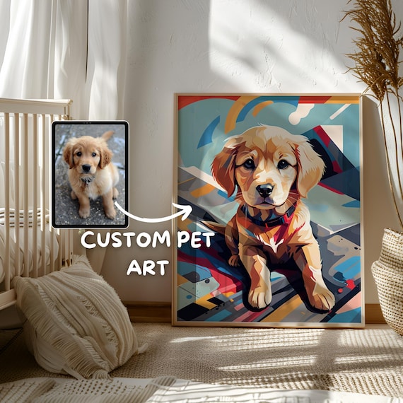 Custom Pet Portraits Using Pet Photo Personalized Digital Dog Portraits Cat Portraits Custom Dog Portraits Custom Pet Art Pet Drawing