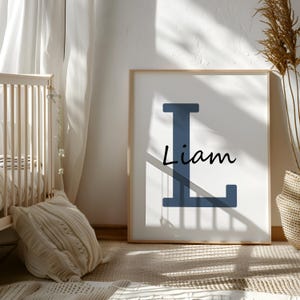 Impressões de nomes iniciais personalizadas, impressão de nascimento de bebê, impressão para berçário, impressão de letras personalizadas, arte de parede infantil, monograma de nome para impressão