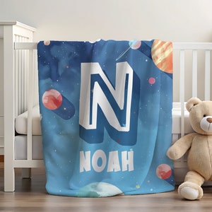 Custom Space Blanket | Planets Blanket | Custom Name Blanket | Space Gifts | Galaxy Blanket | Outer Space Blanket | Space Themed Gifts