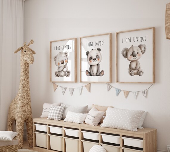 Affirmation Wall Art | Prints with Love | Affirmation Kids | Affirmation for Kids | Inspirational Kids Wall Art | Bears Print | Baby Art