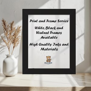 Print and Frame Any Image, Document or Certificate High Quality Professional Prints | 11x14 16x20 Printing Service Custom Framed Photo Print