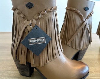HARLEY-DAVIDSON Footwear Damen Retta Fashion Boot Tan 7,5 m US Fringe Country