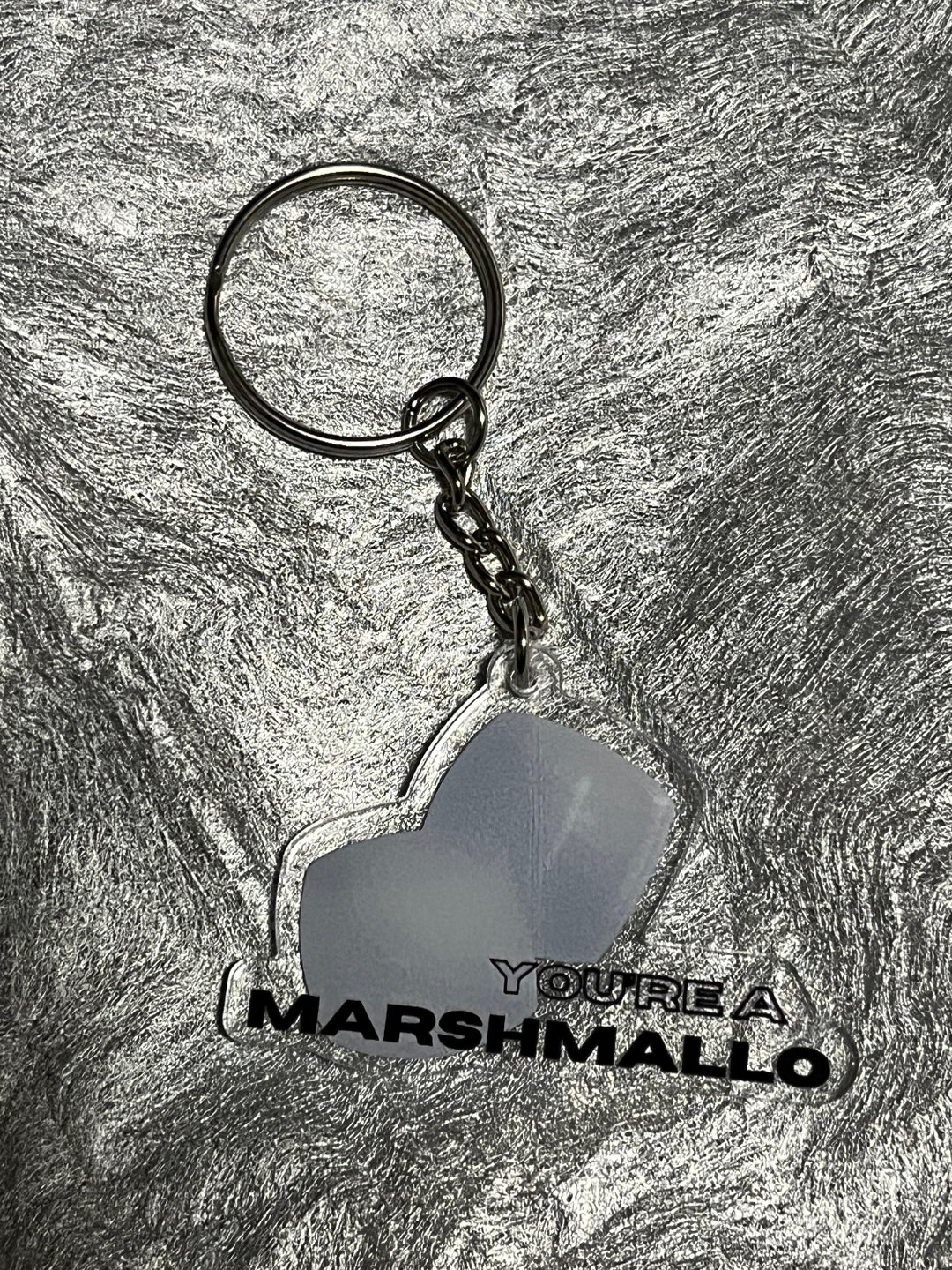 Youre A Marshmallow Keychain Etsy