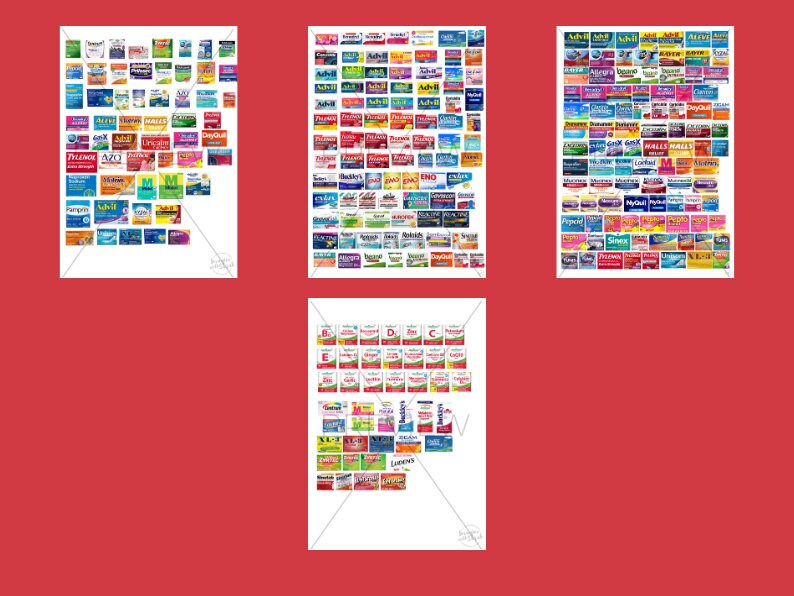 Pocket Pharmacy Printable Labels Pill Container Travel Pill Etsy